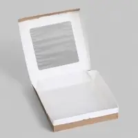 Коробка складная, крафт, 20 х 20 х 4 см, 1,5 л