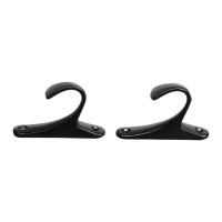 Крючок для штор CAPPIO KS101, однорожковый, цвет черный, 2 шт. Крючок для штор CAPPIO KS101, однорожковый, цвет черный, 2 шт.