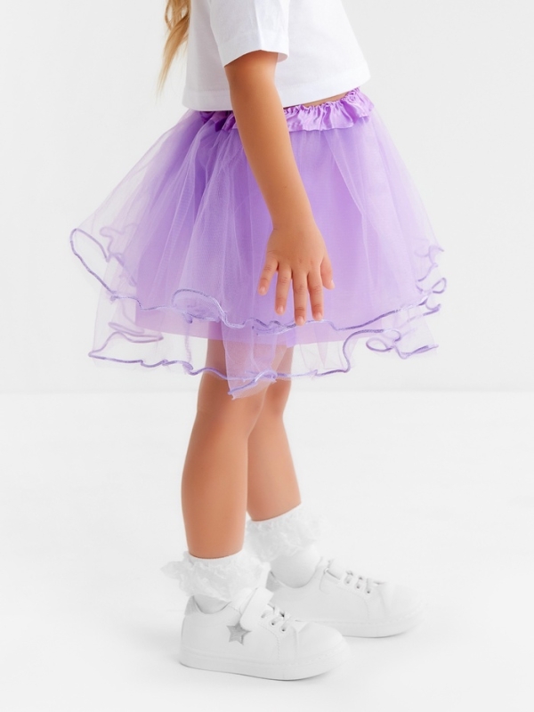 Юбка сетка детская KAFTAN, сиреневый, размер 28