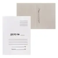 Скоросшиватель Calligrata "Дело", 370 г/м2, белый, немелованный, пробитый, до 200 л