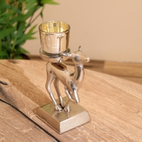 Подсвечник "Оленёнок" алюминий 11х8х17 см