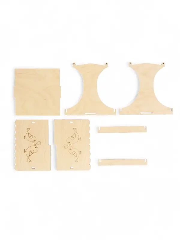 Кормушка для птиц хдф  х  х  см, Разобранная, "Синичник" "Greengo"