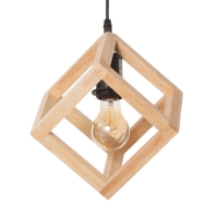 Светильник BayerLux ЭКО "Куб" 1х40Вт Е27 черный/коричневый 27х27х100см