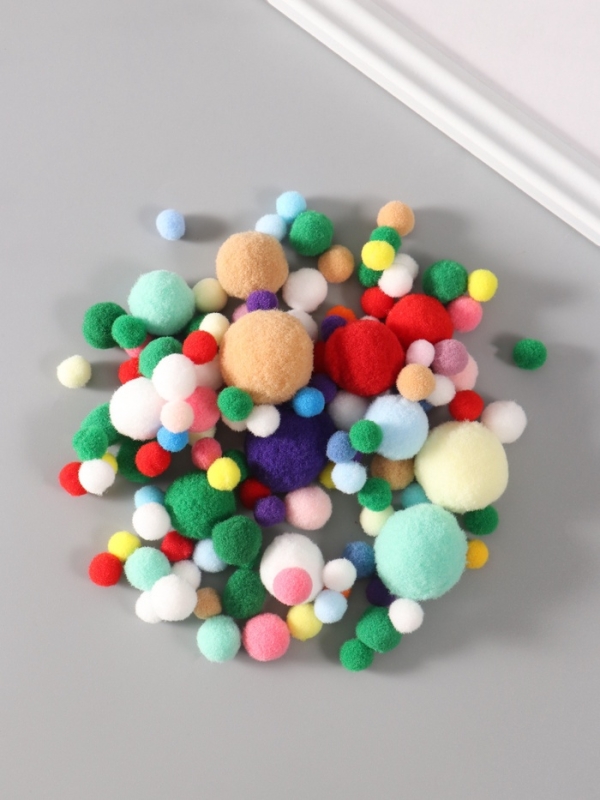 Декор для творчества "Помпончики. Яркость" d=1-3 см набор 135 шт