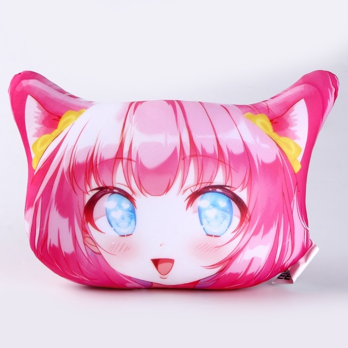 Подушка декоративная антистресс &laquo;Аниме&raquo;, розовая