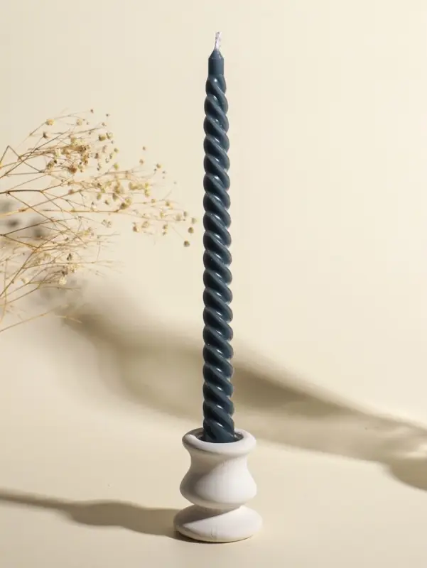 Набор свечей витых, 2х25 см, 4 шт, палитра серого 25,5х8,8х2,4 см