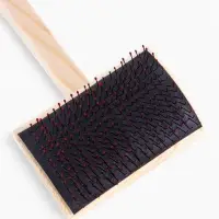 Щетка-пуходёрка деревянная ZOONIK полукруглая, большая с каплей, 85&times;55 см