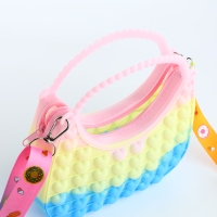 Сумка детская для девочки на молнии &laquo;Выбражулька&raquo;, pop it, цвет розовый/жёлтый/синий