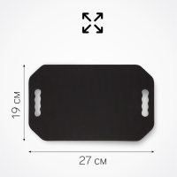 Зеркало с ручками, зеркальная поверхность 19 &times; 27 см, цвет чёрный