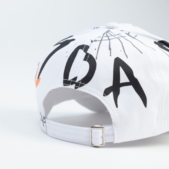 Кепка детская MINAKU &laquo;Граффити&raquo;, цвет белый, размер 54