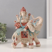 Сувенир полистоун "Ганеша на слоне" песочный 10х20х26 см Сувенир полистоун "Ганеша на слоне" песочный 10х20х26 см