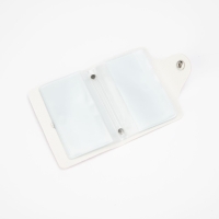 Визитница на кнопке, 20 карт, цвет розовый