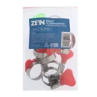 Хомут с &laquo;барашком&raquo; ZEIN engr, диаметр 16-27 мм, ширина 9 мм, нержавеющая сталь