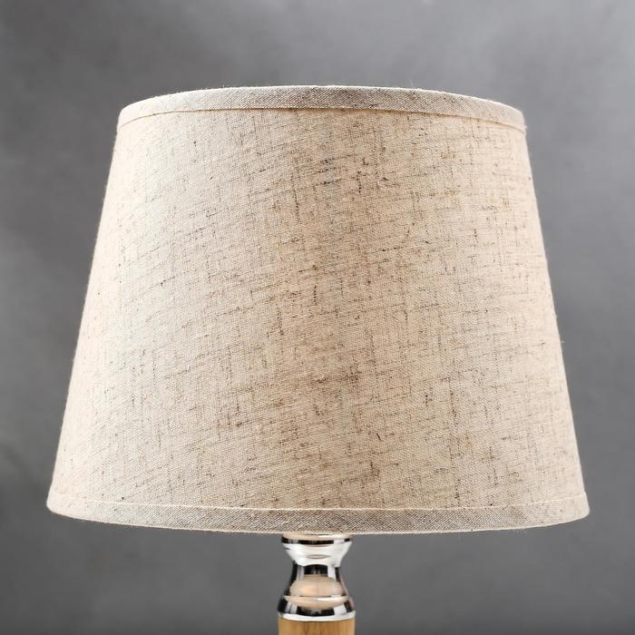 Лампа настольная 16389/1 E14 40Вт бежево-хромовый 20х20х37 см RISALUX