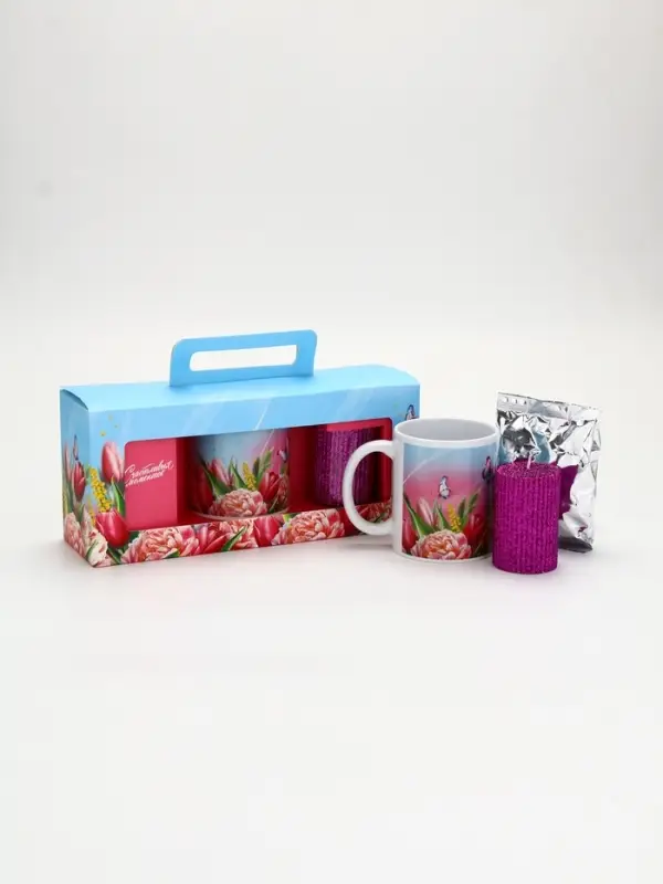 Набор чай кружка свеча &laquo;Счастливых моментов&raquo;