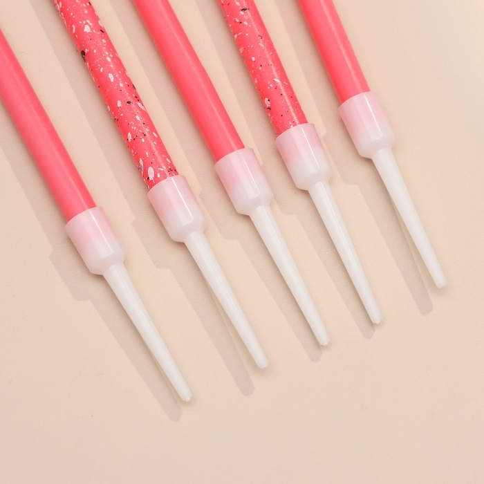 Свечи для торта "Блестящая вечеринка", 6 шт, розовые