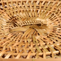 Корзина плетёная "Баскет" бамбук 24х24х28 см, светлая