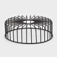 Корзинка - ваза для фруктов &laquo;Горшок&raquo;, 23&times;23&times;7 см, чёрная