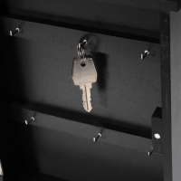 Ключница дерево "Дерево" чёрная, зеркальная 6х22,3х29,5 см