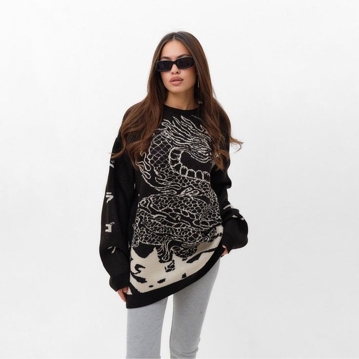Джемпер женский MIST Джемпер женский MIST "Dragon", черный, onesize (44-48)