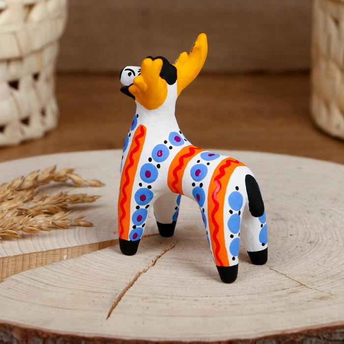 Дымковская игрушка "Олень", микс