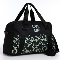 Сумка детская спортивная для мальчика «Пиксельный мир» 40х25х18, отд на молн, дл ремень, чёрный цвет Сумка детская спортивная для мальчика «Пиксельный мир» 40х25х18, отд на молн, дл ремень, чёрный цвет