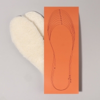 Стельки для обуви, утеплённые, двухслойные, р-р RU до 48 (р-р Пр-ля до 45), 30 см, пара, цвет белый