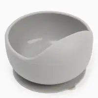 Тарелка детская на присоске и ложка, серый, Mum&Baby