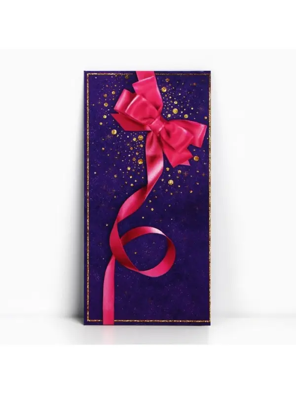 Конверт для денег &laquo;Малиновый бант&raquo;, 16.5&times;8 см