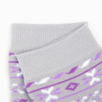 Носки женские махровые, цвет тёмно-серый, размер 23-25