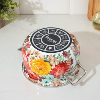 Кастрюля эмалированная &laquo;Верона&raquo;, 2,1 л, стеклянная крышка, индукция