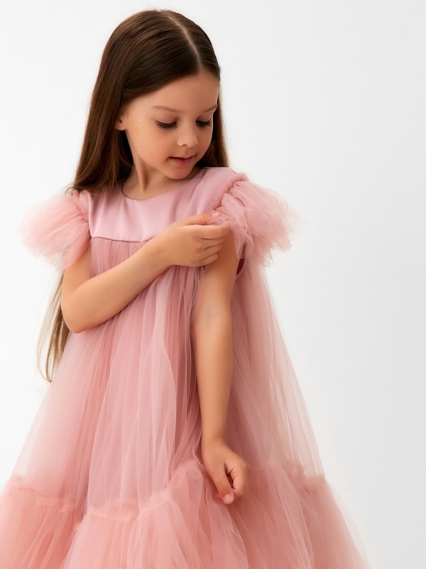 Платье детское с пышной юбкой KAFTAN, рост 86-92, розовый