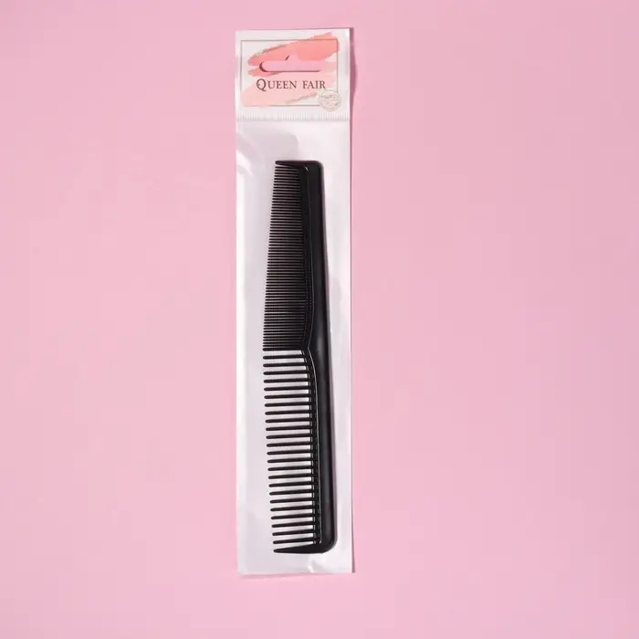 Расчёска комбинированная, 18&times;3 (&plusmn;1) см, чёрная