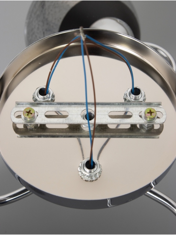 Люстра "Дождь" 3х40Вт Е27 хром 48х48х24см