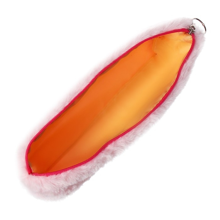 Пенал школьный на молнии "Лапка" Calligrata, розовый