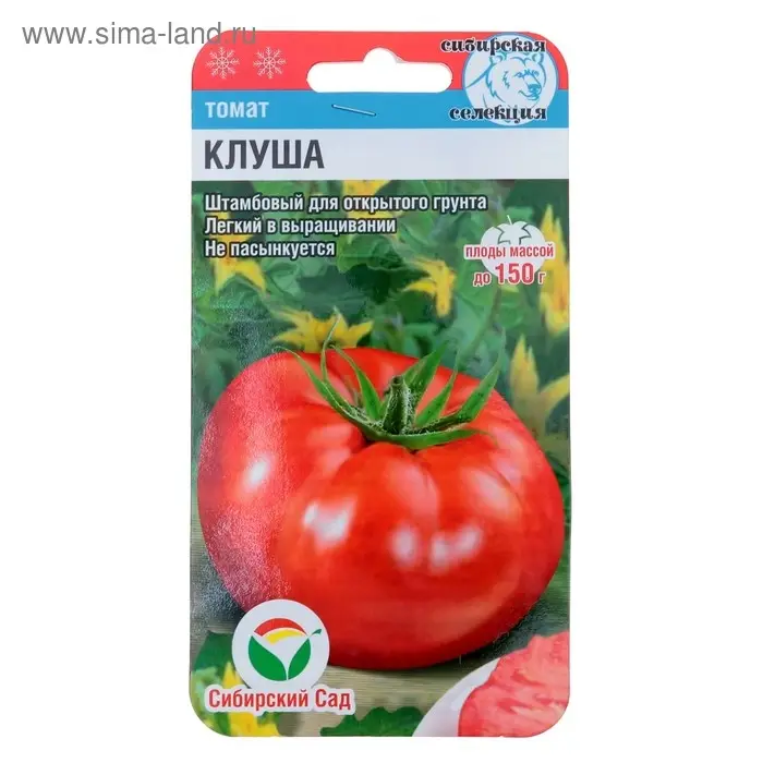 Семена Томат "Клуша", среднеранний, детерминантный,низкорослый, 20 шт