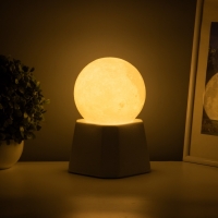 Лампа настольная "Полная луна"LED 1х40Вт Е27 белый 12х12х21см