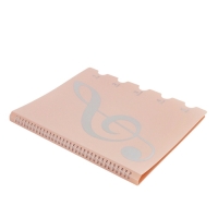 Нотная папка - 10 файлов 20 листов розовая