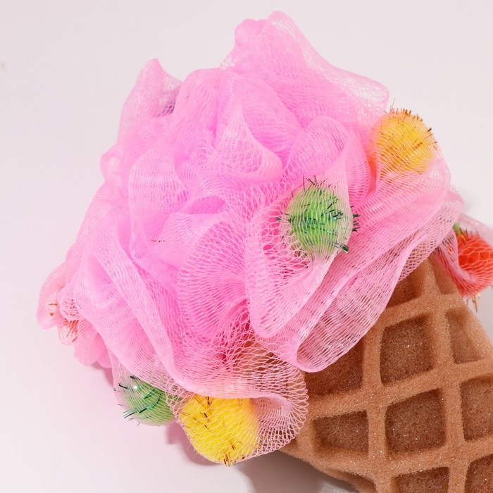 Подарочный набор косметики &laquo;Сладкая жизнь&raquo;: гель для душа 300 мл и мочалка, ЧИСТОЕ СЧАСТЬЕ