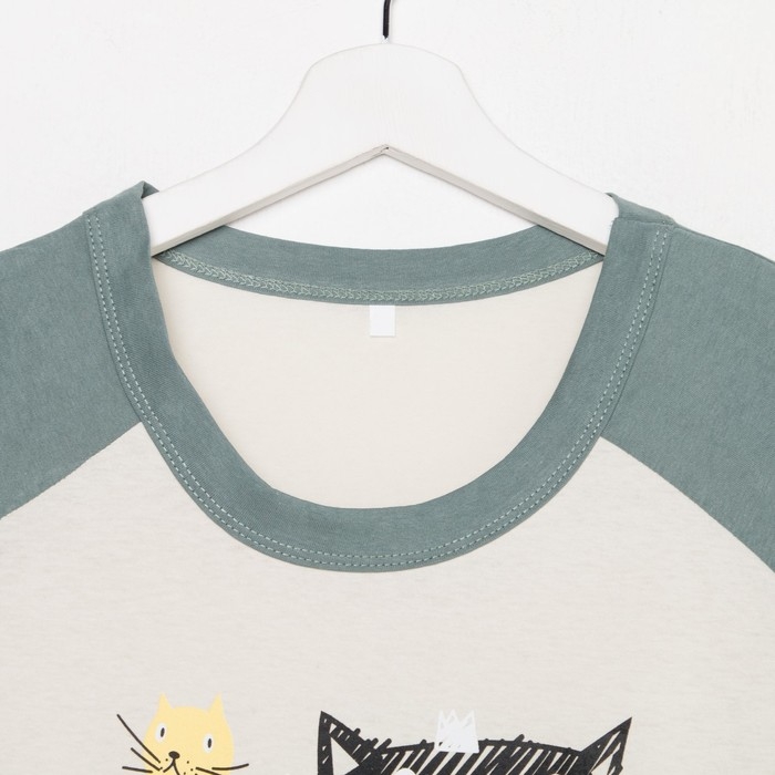 Комплект женский (футболка, бриджи), цвет зелёный, размер 56