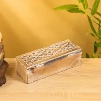 Шкатулка "Цветы" 20х7х6 см, МДФ