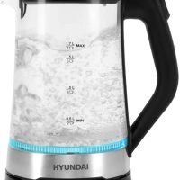 Чайник HYK-G3401 1.7л. 2200Вт черный серебристый