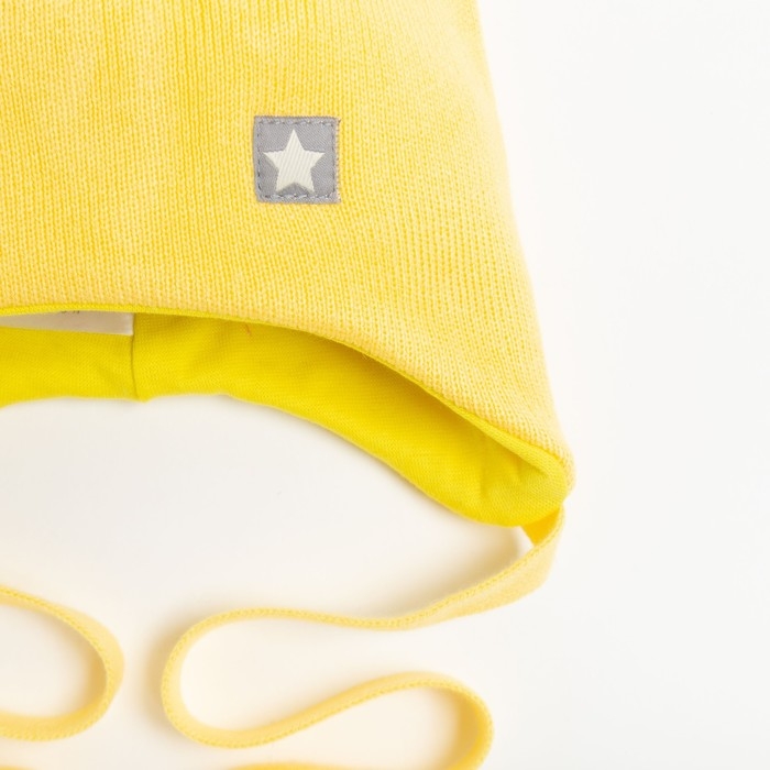 Шапка детская, цвет жёлтый/ушки, размер 50-54 Шапка детская, цвет жёлтый/ушки, размер 50-54