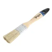 Кисть плоская ТУНДРА, натуральная щетина, деревянная рукоятка, 1", 25 мм