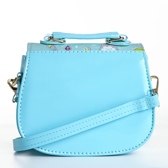 Сумка детская для девочки на магните, цвет голубой