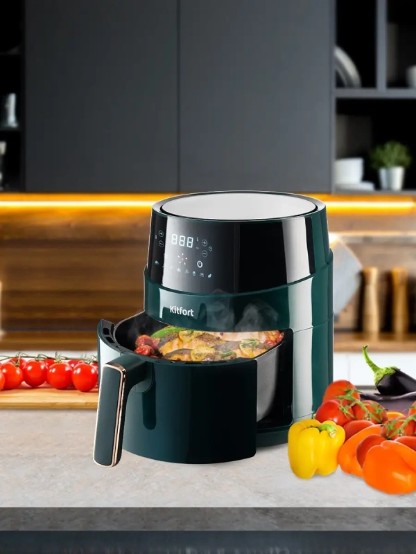 Аэрогриль электрический с решеткой КТ-2222 - 3.3 л - 1500 Вт