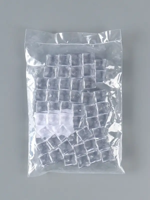 Декор пластик "Льдинка" (набор 50 шт, 260 гр) 17 мм, прозрачный