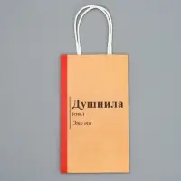 Пакет подарочный крафтовый, упаковка, &laquo;Душнила&raquo;, 12 х 21 х 9 см