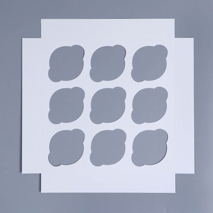 Коробка складная на 9 капкейков с окном &laquo;Волшебного Нового года!&raquo;, 25 х 25 х 10 см, Новый год