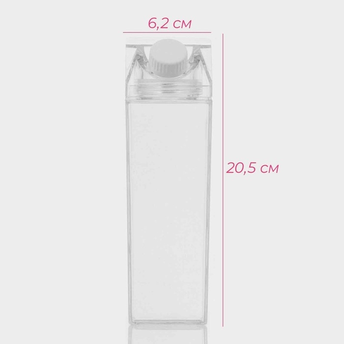 Кувшин для напитков Доляна, 500 мл, 6,2&times;20,5 см, полистирол, цвет прозрачный